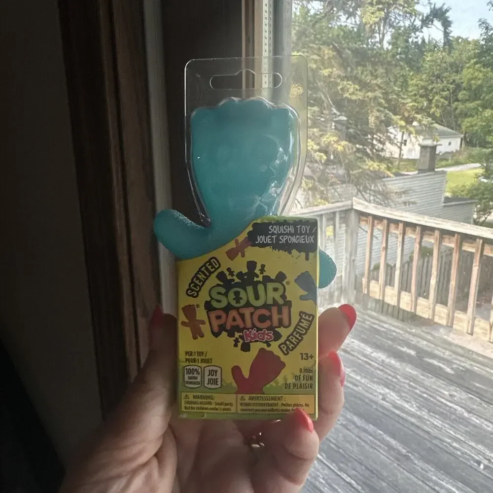 NEW SCENTED SOUR PATCH KIDS SQUISH TOY SQUISHY Blue Raspberry SCENT Smell 5”